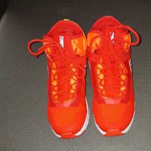Zumba Fitness Womens Red and Orange Athletic Sneakers